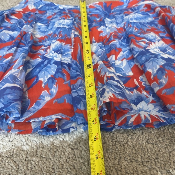 J.Crew Floral Blue and Red Skirt 4 Size - Picture 2 of 6